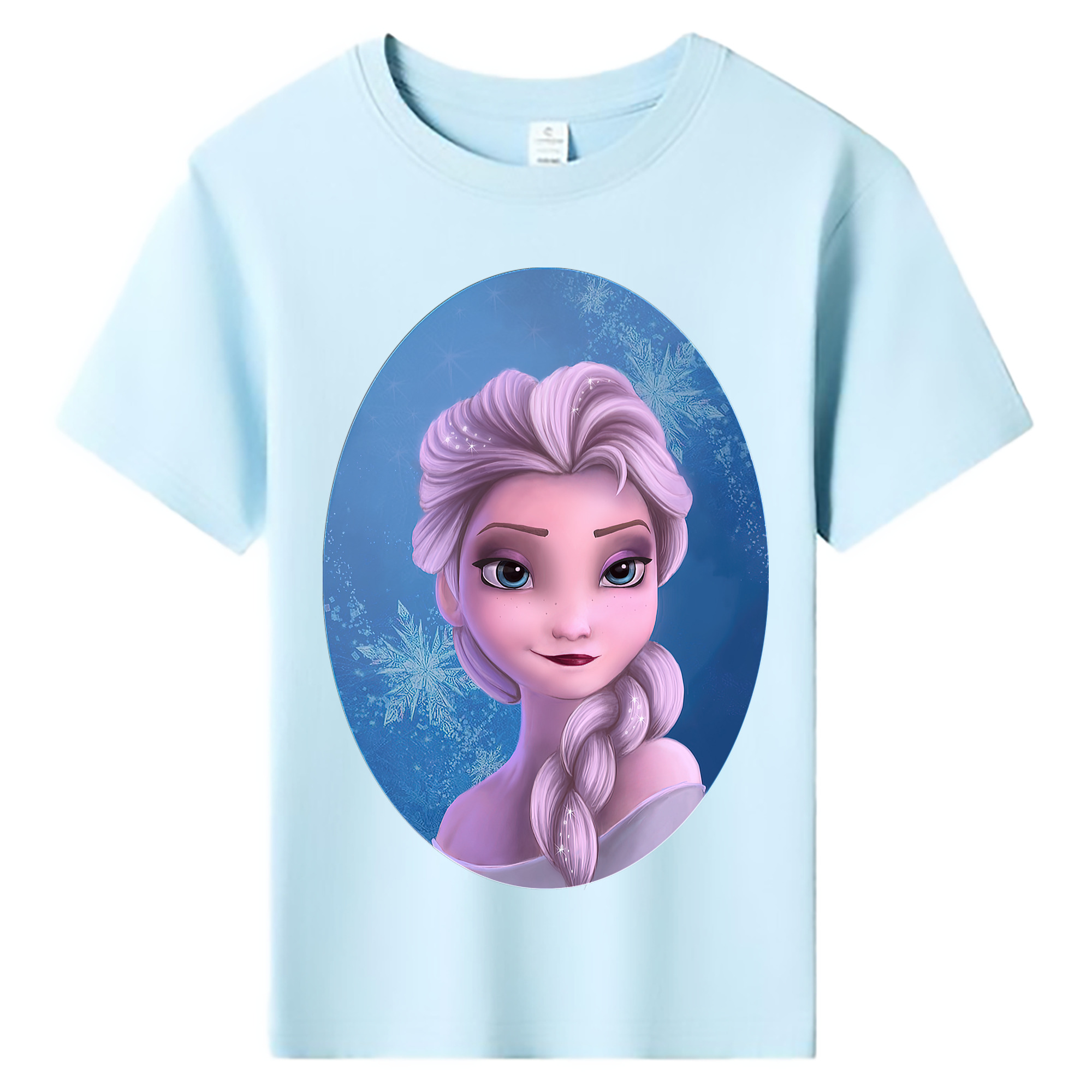（画像用） アナと雪の女王 アンナ エルサ Frozen Anna Elsa 綿100％キッズTシャツ（フロントプリント）